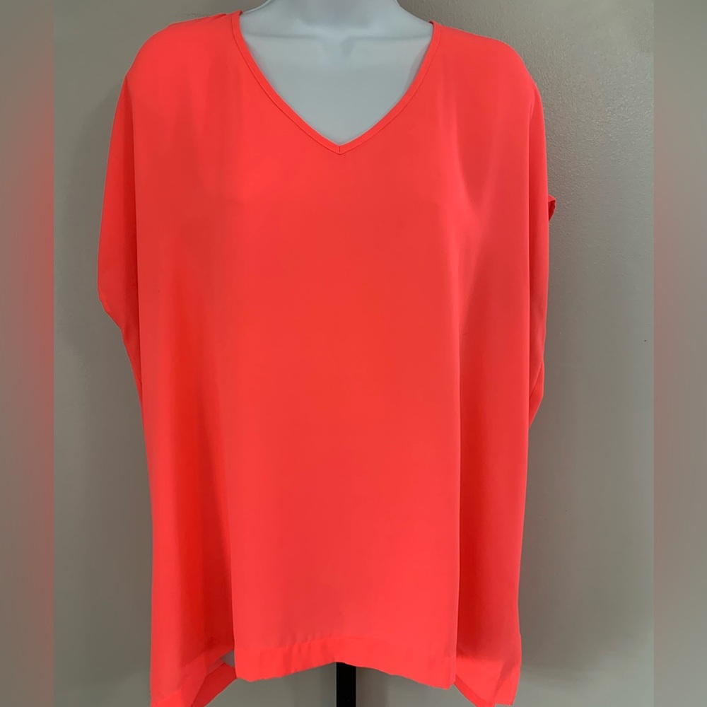 Daniel Cremieux Coral Boxy Blouse with V-Neck